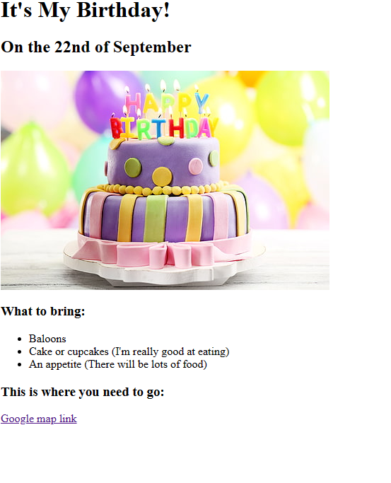 My birthday invite project preview